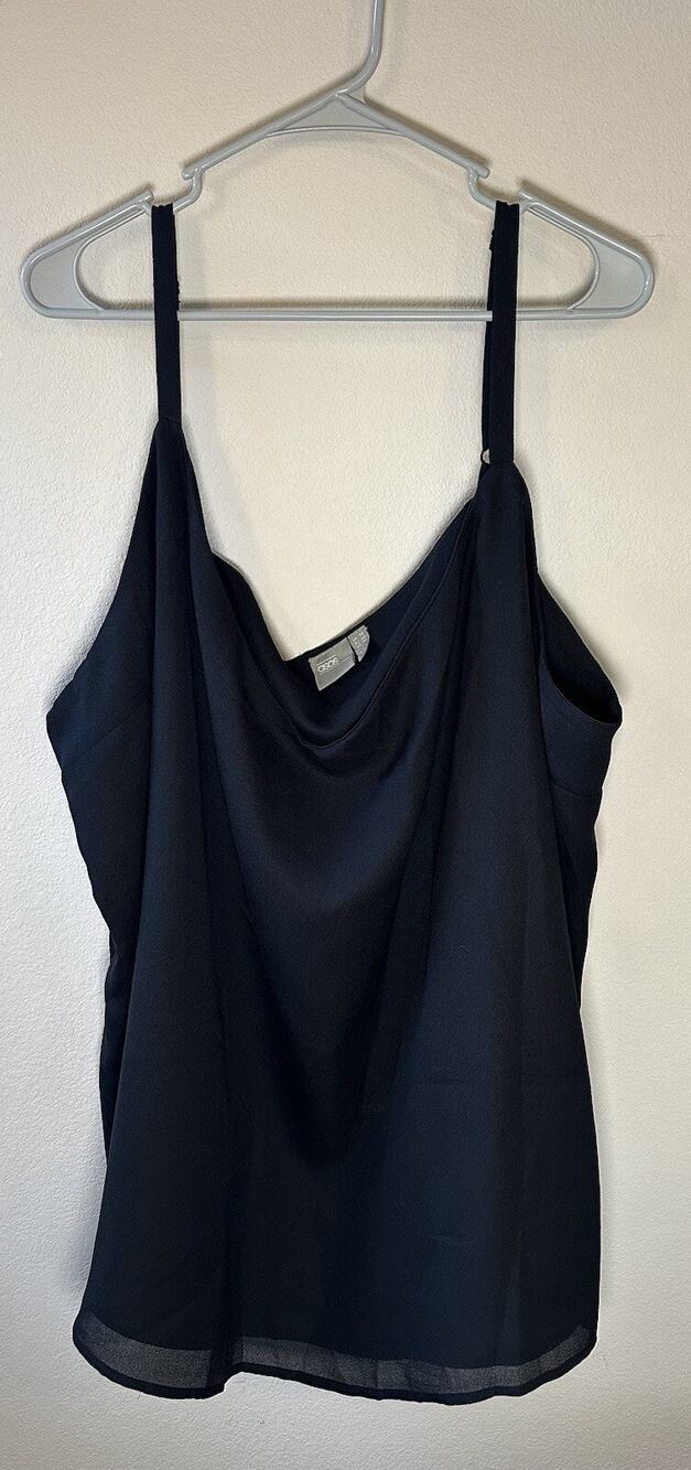 ASOS Black tank top thin strap plus size 24